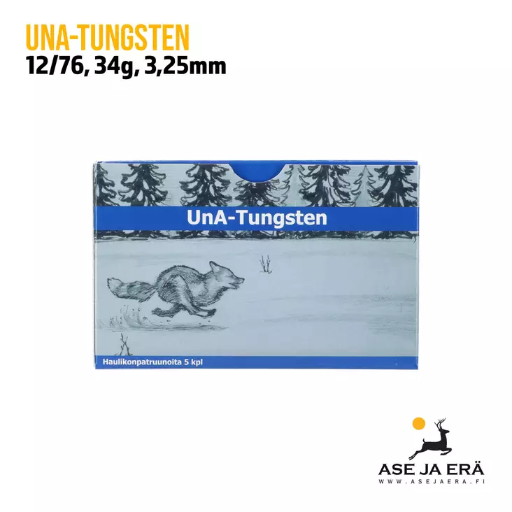 12/76 UNA-TUNGSTEN haulikonpatruunaa 34 g 3,25mm - 12/76 metsästyspatruunat - 6430068624315 - 1