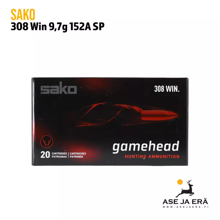 308 Sako Gamehead SP 9,7 g 152A kivääripatruuna - 308 kaliiperi - 6438053134795 - 1
