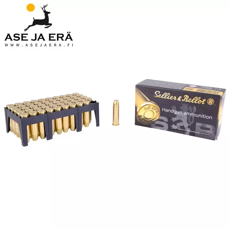 38 SPL Sellier & Bellot FMJ 10,25g 50kpl - Revolverin patruunat - 8590690311415 - 1