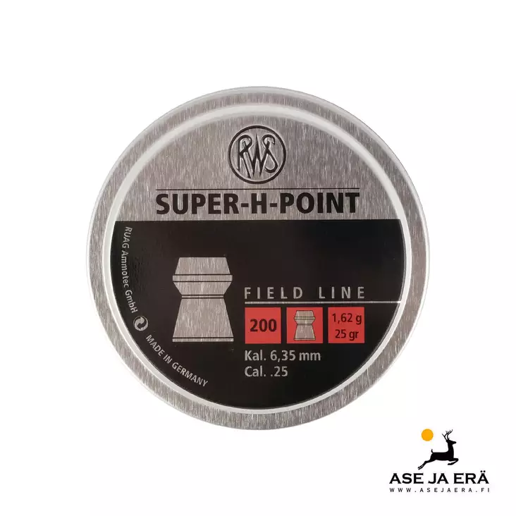 6,35mm RWS Super Hollow Point 1,62g 200kpl - 6,35 mm luodit - 4000294172625 - 1