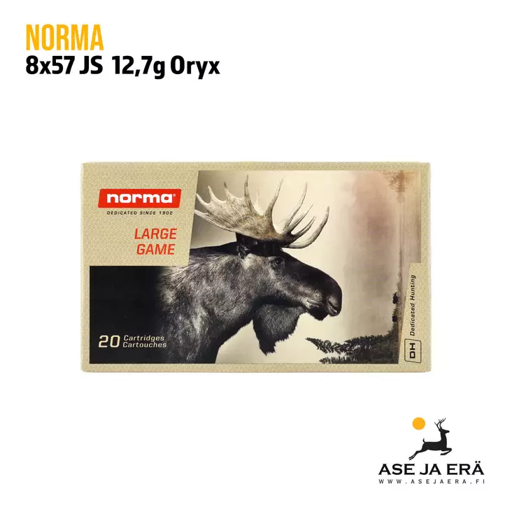 8x57 JS Norma Oryx 12,7g 20 kpl - Muut kaliiperit - 7393923180045 - 1