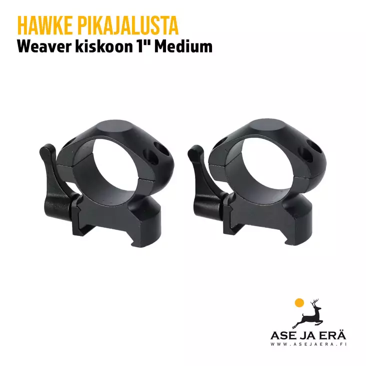 Hawke pikajalusta Weaver kiskoon 1" Low - Pikajalat - 5054492230105 - 1
