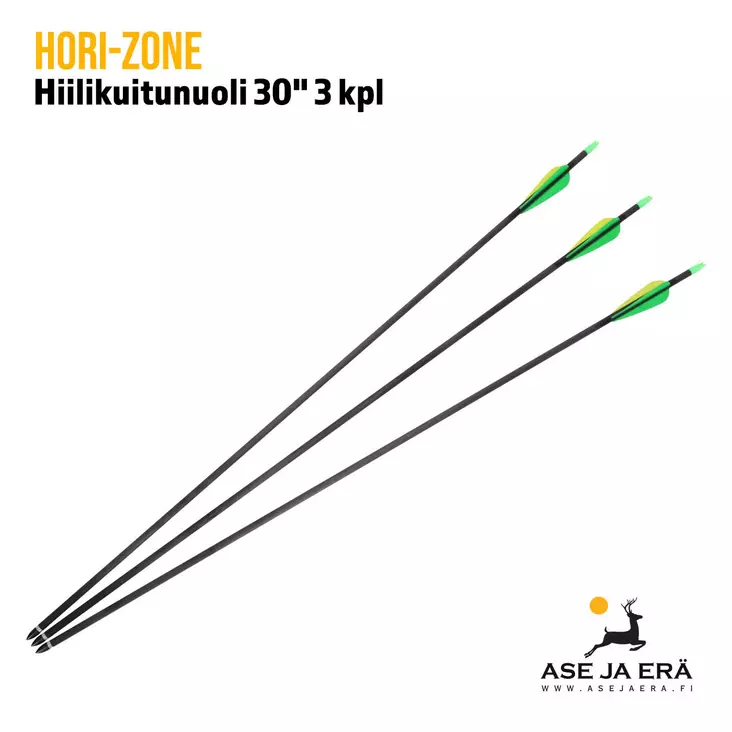 Hori-Zone hiilikuitunuoli 30" 3 kpl, kolme nuolta sivusta - Hiilikuitunuolet - 8717974566945 - 1