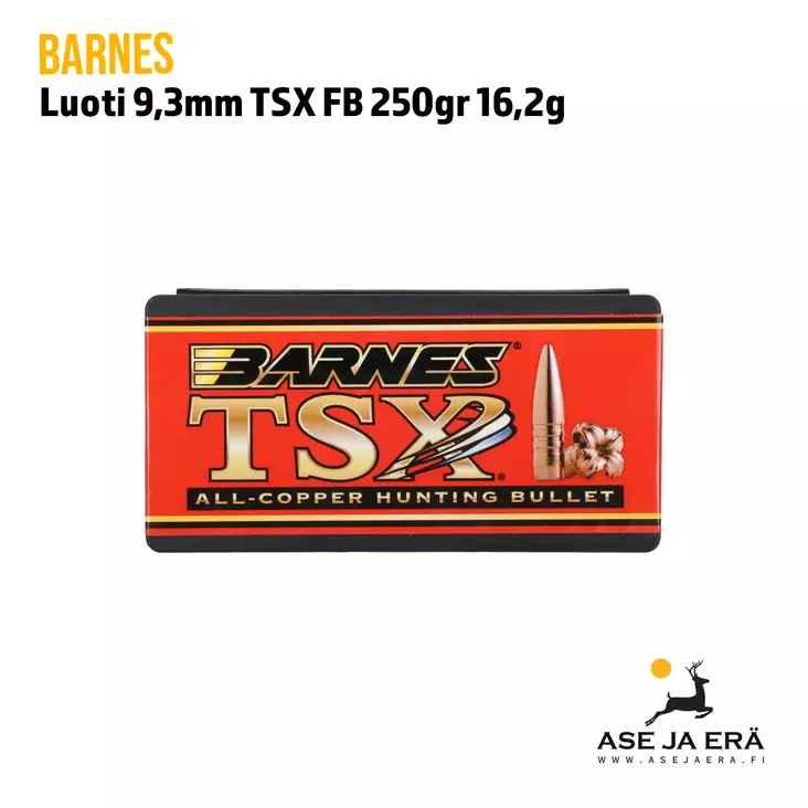 Barnes TSX FB 9,3mm 16,2g 250gr luoti 50kpl - yleiskuva rasiasta - Muut luodit - 716876366255 - 1