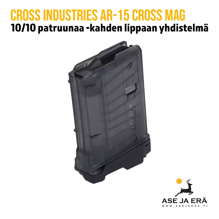 Cross Industries Inc AR-15 Cross Mag - kahden 10 patruunan lippaan yhdistelmä - Toiminnallisten aseiden lippaat - 885756101115 - 4