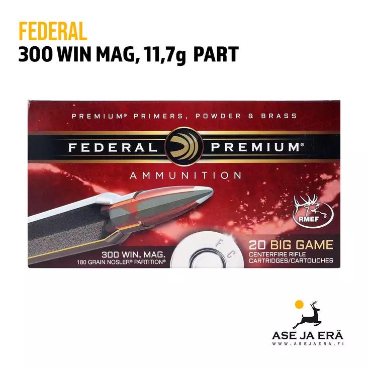 Federal 300 WM Nosler Partition 11,7g - Muut kaliiperit - 029465084615 - 1