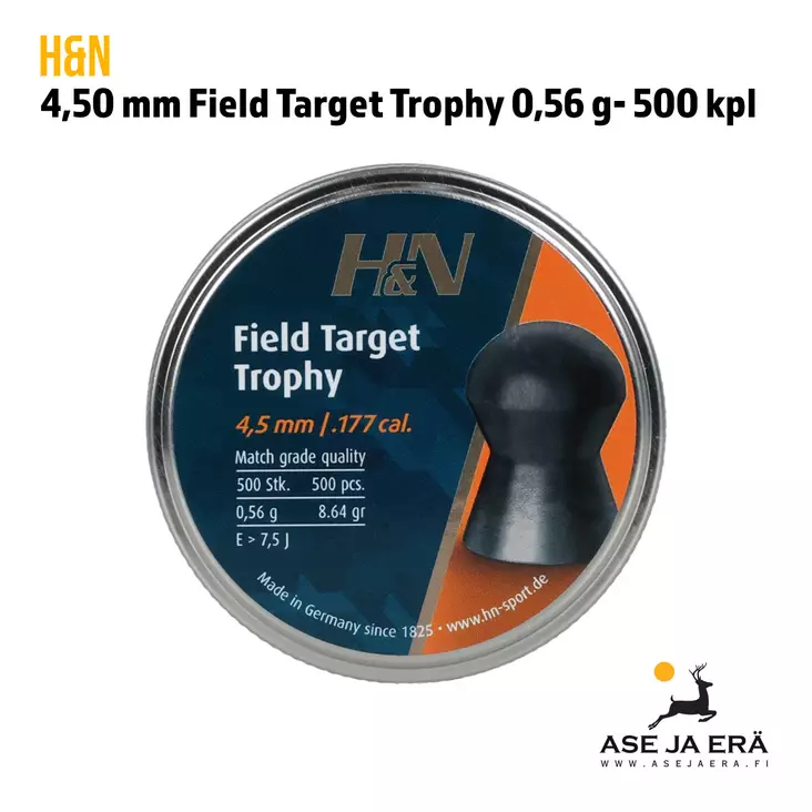 H&N Field Target Trophy 4,50 mm ilma-aseluoti 0,56g - 4,5 mm ilmakivääriluodit - 4047058001555 - 2