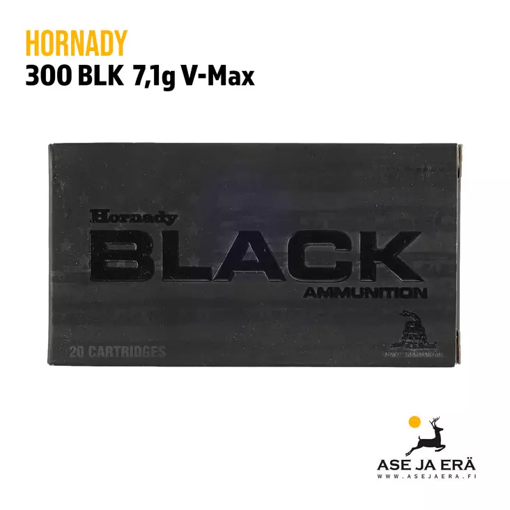 Hornady BLACK® V-MAX .300 BLK 7,1g kivääripatruuna - Muut kaliiperit - 090255808735 - 1