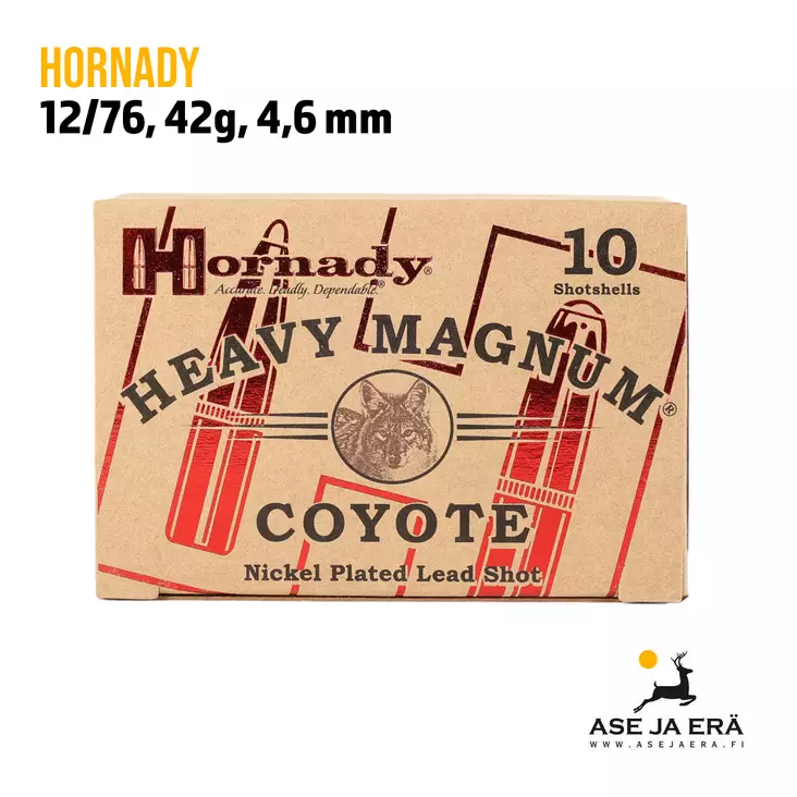 Hornady Heavy Magnum Coyote 12/76 BB 4,6 mm Haulikonpatruuna - Buckshot, yli 4mm - 090255862225 - 1