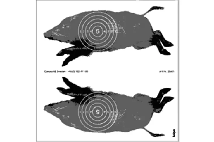 Juokseva villisika 14x14cm 250 kpl - Ampumataulut - 2028614564655 - 3