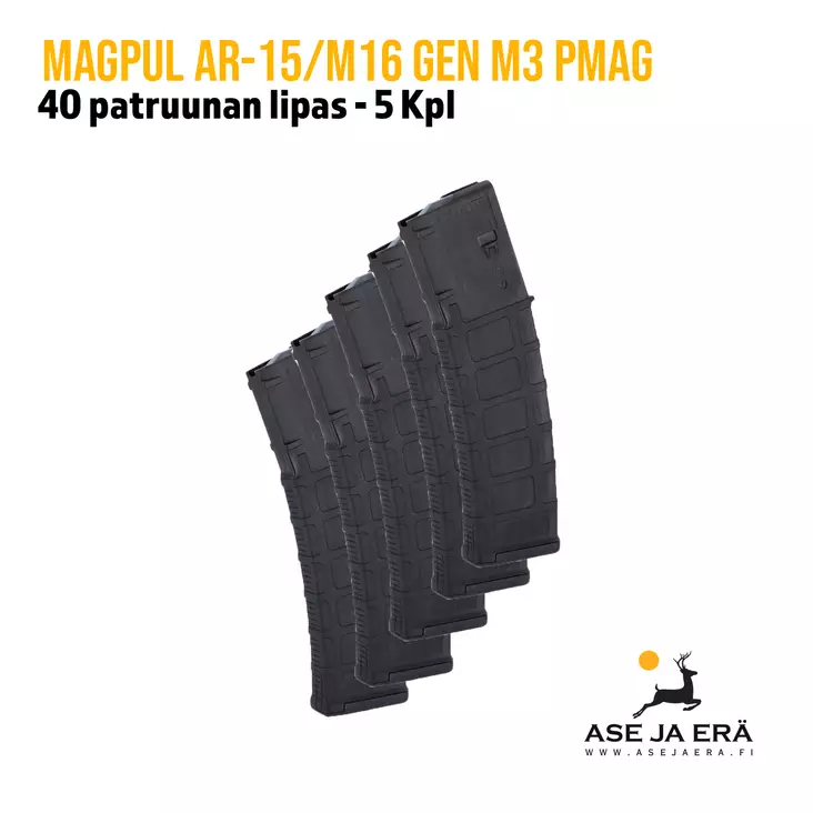 Magpul AR-15/M16 GEN M3 PMAG 40 ptr 5kp - Toiminnallisten aseiden lippaat - 8737500096985 - 1