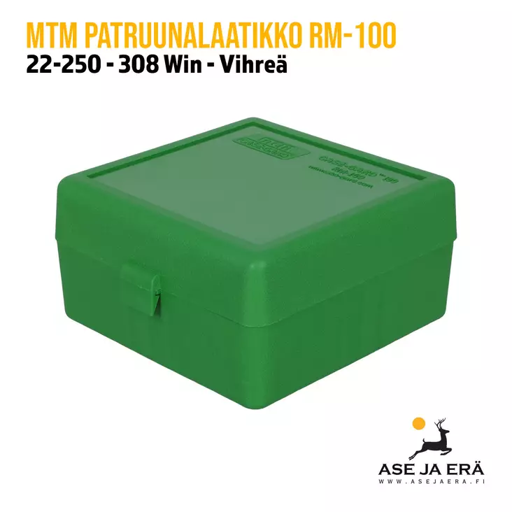 MTM RM-100 22-250-308Win patruunalaatikko - Patruunalaatikot, -rasiat ja -levyt - 026057231105 - 1