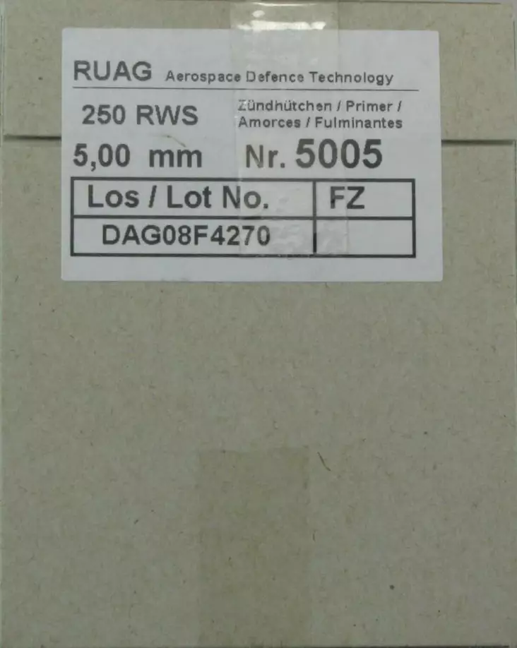 RWS Berdan LR 5005 5,0mm 250 kpl - Kiväärinallit - R2104385 - 1