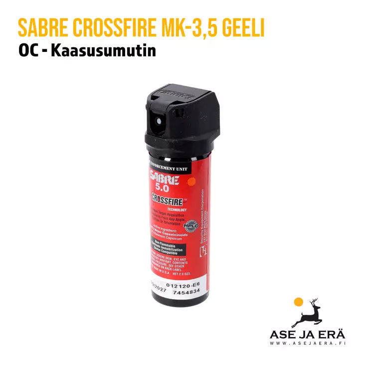 Sabre Crossfire kaasusumutin MK-3,5 (geeli) - Luvanvaraiset kaasusumuttimet - 56CFT205 - 2