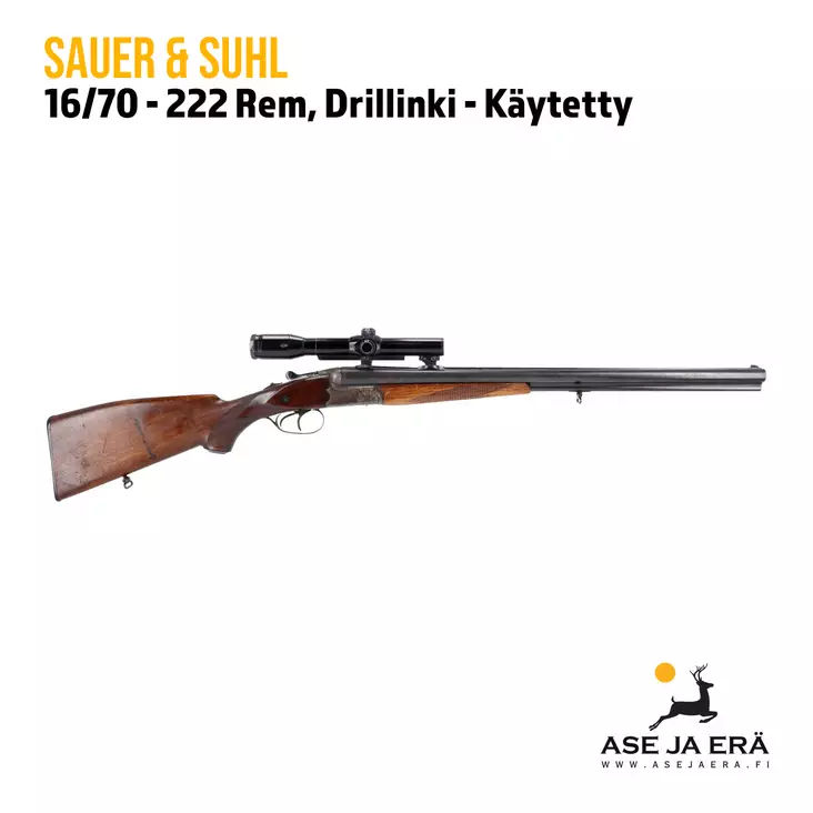 Sauer Suhl 16/70 / .222 Rem Käytetty Drillinki - Käytetyt yhdistelmäaseet - 524635 - 1