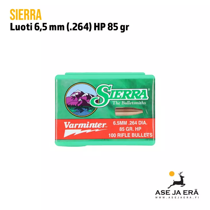 Sierra Varminter 6,5mm (.264) 85 gr HP 100 kpl - 6,5mm luodit - 092763017005 - 3