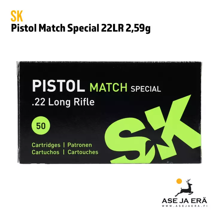 SK Pistol Match Special 22LR 2,59g Pienoispistoolipatruuna - 22 LR patruunat - 4023045421445 - 2