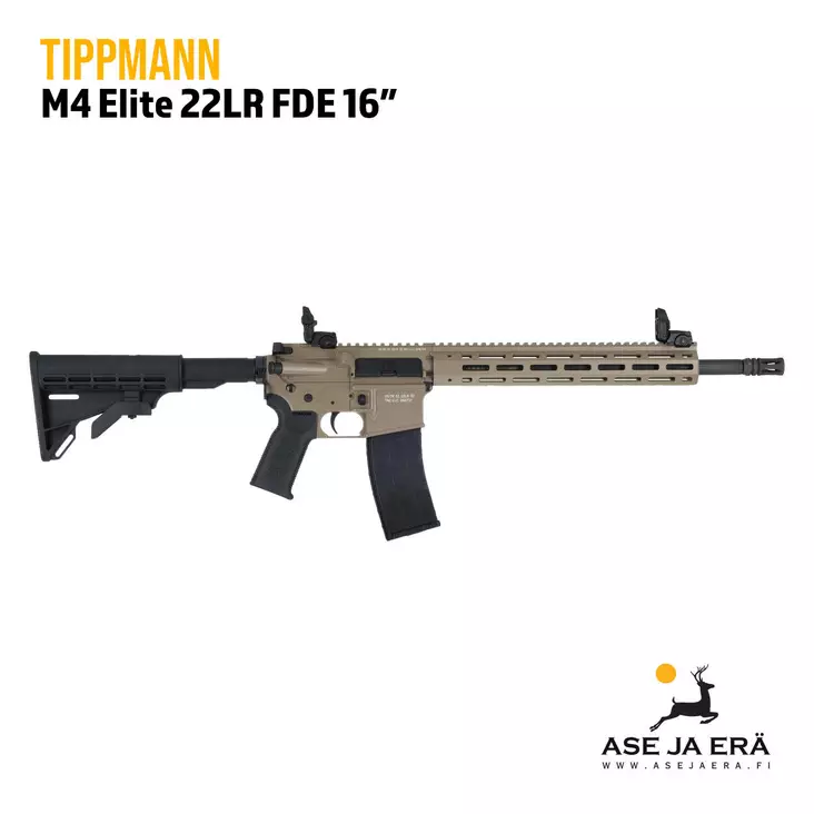 Tippman M4-22 Elite-L 22LR 16" FDE pienoiskivääri - Puoliautomaatti pienoiskiväärit - 038525 - 1