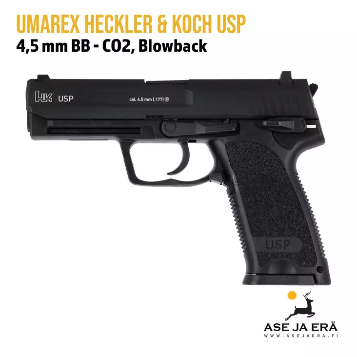 Umarex Heckler & Koch USP 4,5 mm BB CO2 Blowback - Yleiskuva - BB kuula ilmapistoolit - 4000844627605 - 4