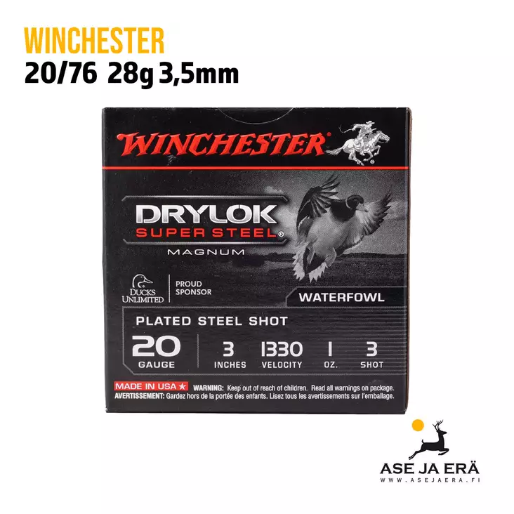 Winchester Super Steel Drylok 20/76 28g - Lyijyttömät patruunat - 020892008625 - 1
