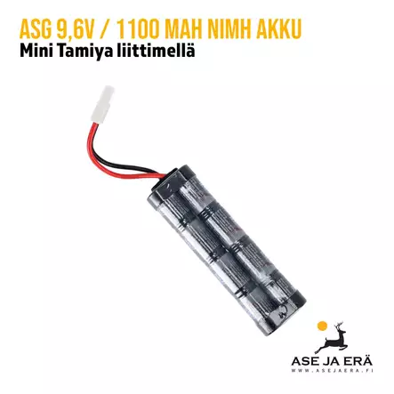 ASG 9,6V 1100 mAh,NiMH akku - Airsoft-akut ja laturit - 5707843024006 - 2