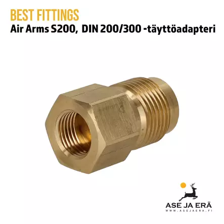 Best Fittings Air Arms S200 DIN 200/300 täyttöadapteri - Yleiskuva - Adapterit ja liitäntäsarjat - 03A1MF06 - 1