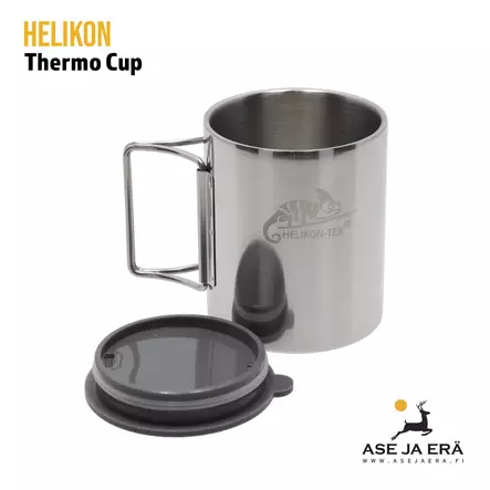 Helikon-Tex Thermo Cup Teräs - kuppi edestä, kansi irroitettuna - Termospullot ja termosmukit - 5908218702776 - 6