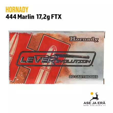Hornady LEVERevolution FTX .444 Marlin 17,2g kiväärinpatruuna - Muut kaliiperit - 090255827446 - 3