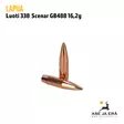 338 cal Lapua luoti GB488 Scenar 16,2g Luoti pystyssä ja vaakana - .338 luodit - 6418267300476 - 5