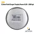 5,5mm H&N Field Target Trophy Power 0,95g 200 Kpl - Rasian pohja EAN näkyvissä - 5,5 mm luodit - 4047058015026 - 8