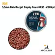 5,5mm H&N Field Target Trophy Power 0,95g 200 Kpl - Rasian kansi avoinna - 5,5 mm luodit - 4047058015026 - 5