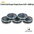 5,5mm H&N Field Target Trophy Power 0,95g 1000 Kpl - 5 rasian lajitelma - 5,5 mm luodit - 4047058015026 - 10