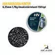 H&N Baracuda Hunter 6,35mm 1,78g ilmakiväärinluoti 150 kpl - rasian kansi irrallaan luodit näkyvissä - 6,35 mm luodit - 4047058019536 - 2
