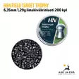 6,35mm H&N Field Target Trophy 1,29g ilmakivääriluoti 200 kpl - kansi avattuna luodit näkyvissä - 6,35 mm luodit - 4047058001586 - 2