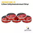 6,35mm JSB Exact King .25 1,645g Ilmakivääriluoti 750 kpl - viisi rasiaa vierekkäin - 6,35 mm luodit - 8594180450646 - 11