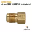 Best Fittings Air Arms S200 DIN 200/300 täyttöadapteri - Sivukuva - Adapterit ja liitäntäsarjat - 03A1MF06 - 3
