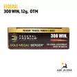 Federal Premium® .308 Win Gold Medal® Berger® Juggernaut OTM 12,0g - 308 kaliiperi - 604544624076 - 4