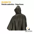 Helikon-Tex Sadeviitta Poncho Taiga Green Takaapäin huppupäässä - Sadeviitat - 5908218718296 - 4