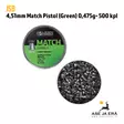 JSB Match Pistol (Green) 4,51 mm ilmapistooli luoti 0,475 g - 4,5 mm ilmapistooliluodit - 8594180450226 - 7