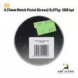 JSB Match Pistol (Green) 4,51 mm ilmapistooli luoti 0,475 g - 4,5 mm ilmapistooliluodit - 8594180450226 - 10