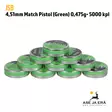 JSB Match Pistol (Green) 4,51 mm ilmapistooli luoti 0,475 g - 4,5 mm ilmapistooliluodit - 8594180450226 - 13
