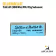 Sellier & Bellot .308 Win / 7,62x51 FMJ 13g Subsonic kiväärinpatruuna - 308 kaliiperi - 8590690341566 - 5