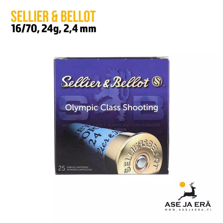 16/70 Sellier & Bellot Sport Trap 2,4mm 24g Haulikonpatruuna - Haulikon ratapatruunat - 8590690033126 - 1