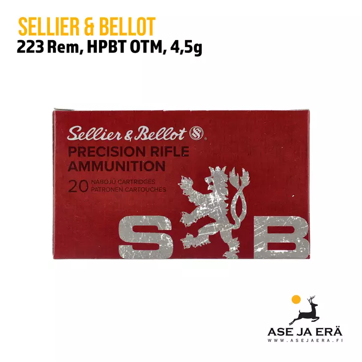 223 Rem Sellier & Bellot HPBT OTM 4,5g patruuna 20 kpl - 223 kaliiperi - 8590690330676 - 8