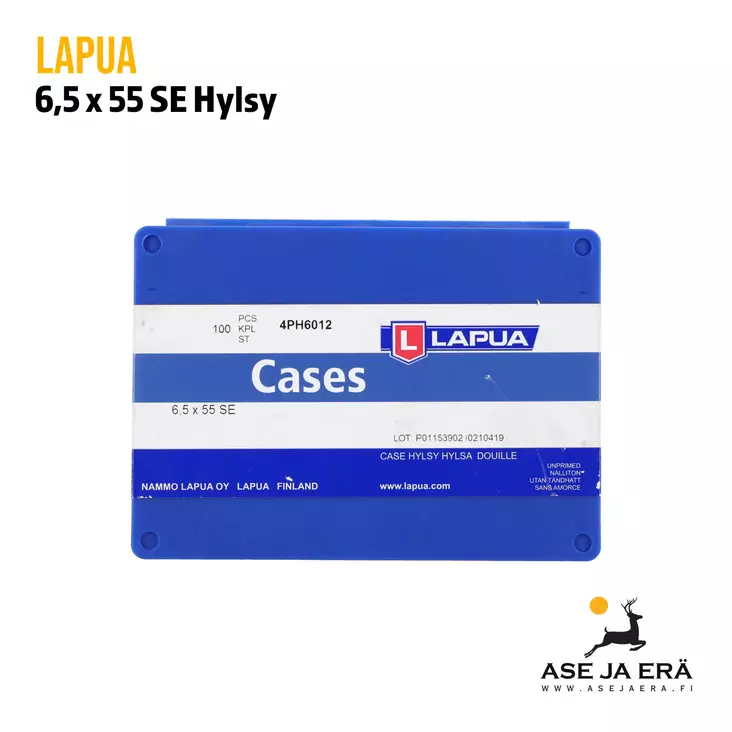 6,5x55 SE Lapua hylsy 100kpl - Hylsyt - 6418267200066 - 2