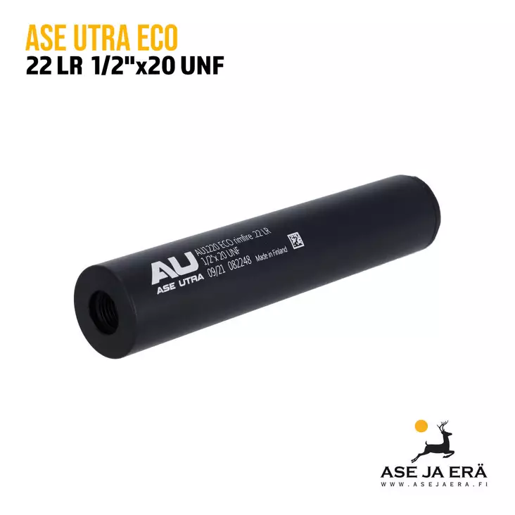 Ase Utra pienoiskivääri vaimennin Eco 1/2"x20UNF - Ase Utra äänenvaimentimet - AUECO1220Sako16 - 1