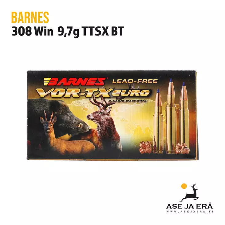 Barnes VOR-TX Euro 308 Win TTSX BT 9,7 g kiväärin patruuna - 308 kaliiperi - 716876151066 - 1
