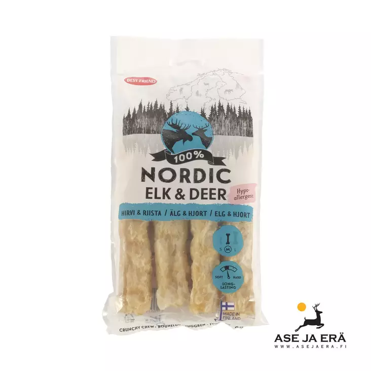 Best Friend Nordic hirvi & riista rouheluu 4 kpl 60g - Koiran herkut ja puruluut - 5700551171376 - 1