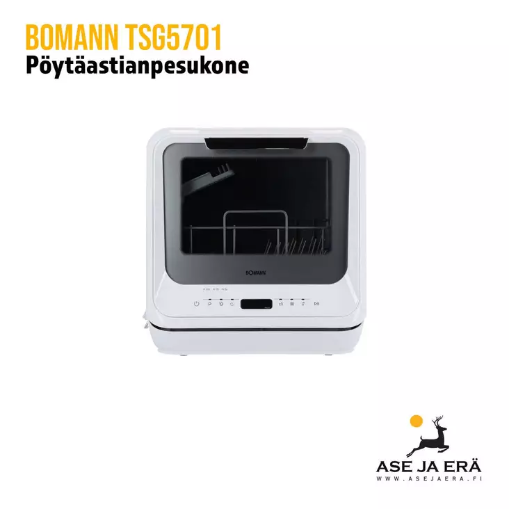 Bomann TSG5701 pöytäastianpesukone - yleiskuva edestä - Muut retkeilytarvikkeet - 4004470570106 - 1