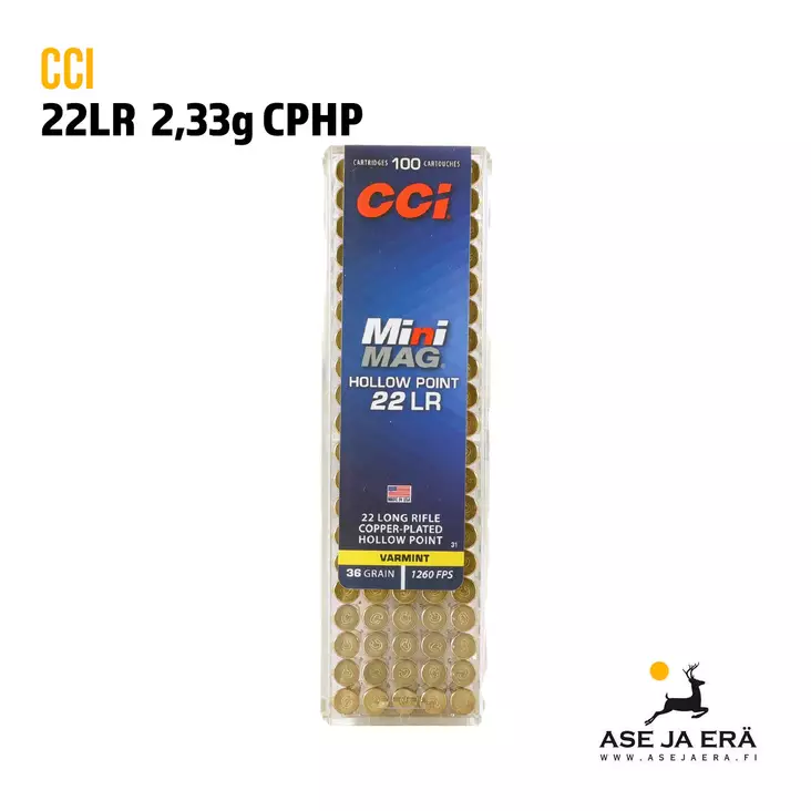 CCI Mini-MAG 22LR CPHP 2,33g pienoiskiväärinpatruuna - 22 LR patruunat - 076683000316 - 1